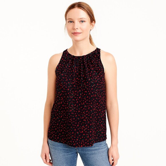 GAP Tops - GAP Black Sleeveless Blouse with Red Stars